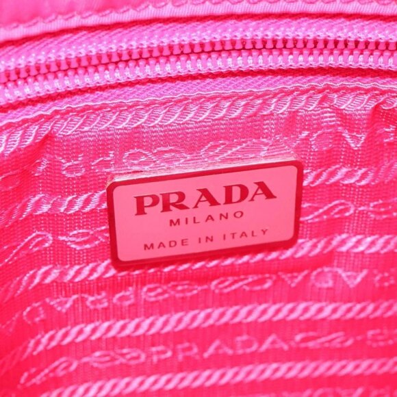 PRADA Shoulder Bag Nylon Pink Silver Auth 119844A - Picture 12 of 16